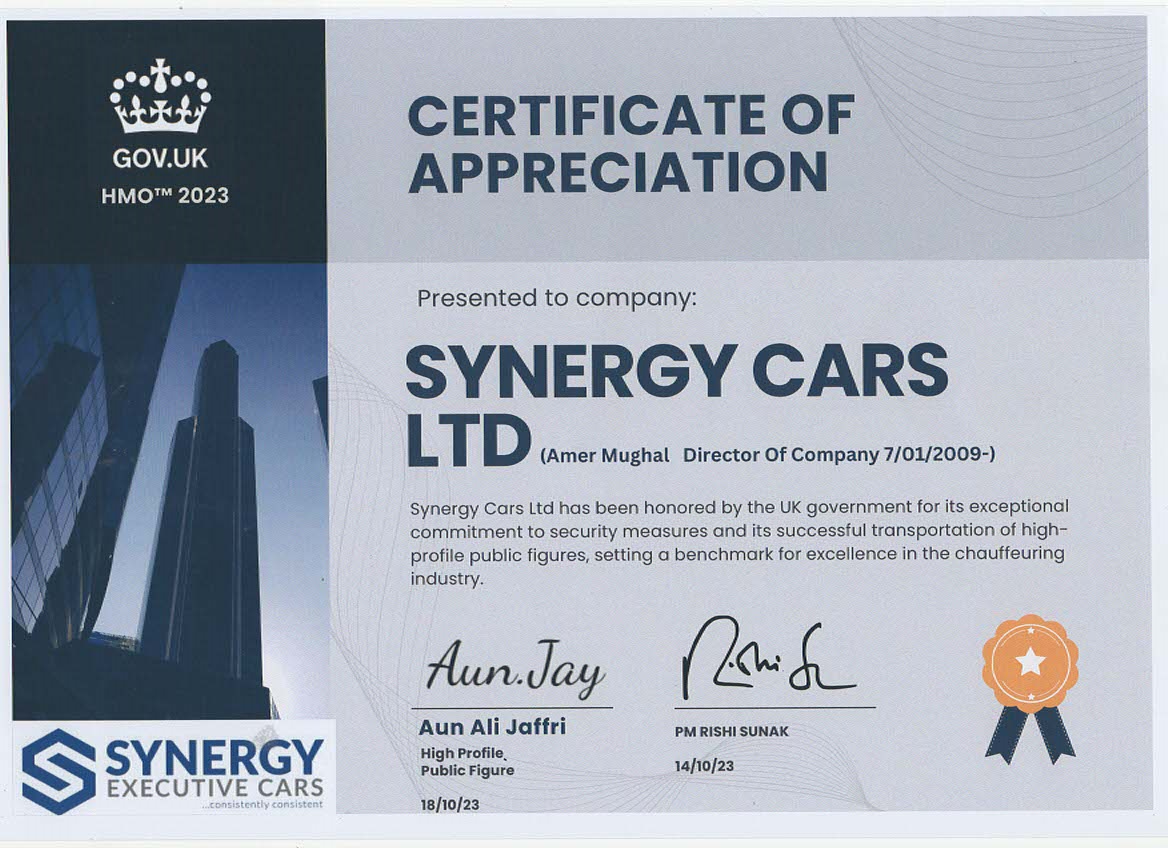 Certificate of Appreciation